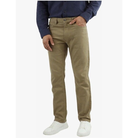 Jachs New York 30X32 Pants Tan Straight Fit 5 Pocket Flex Waistband Chino New - Picture 2 of 9